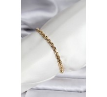 14K Gold Renk Kaplama Burgu Zincir Model CM Kadın Bileklik - TJ-BB8135