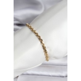 14K Gold Renk Kaplama Burgu Zincir Model CM Kadın Bileklik - TJ-BB8135