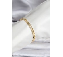 14K Gold Renk Kaplama Lazerli Zincir Model CM Kadın Bileklik - TJ-BB8136