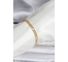 14K Gold Renk Kaplama Lazerli Zincir Model CM Kadın Bileklik - TJ-BB8136