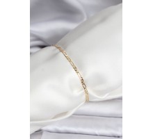 14K Gold Renk Kaplama Minimal Zincir Model CM Kadın Bileklik - TJ-BB8137