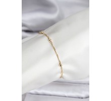 14K Gold Renk Kaplama Topçuklu Model CM Kadın Bileklik - TJ-BB8138