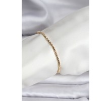 14K Gold Renk Kaplama Zincirli Model CM Kadın Bileklik - TJ-BB8139