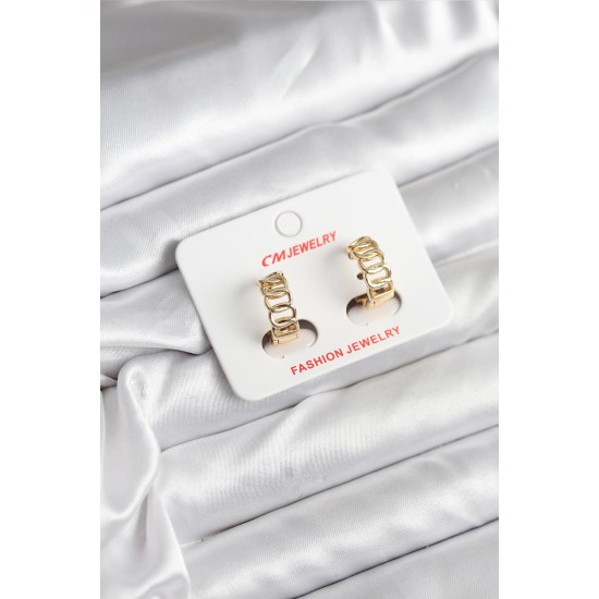 14K Gold Renk Kaplama Samanyolu Model CM Kadın Küpe - TJ-BKP11406