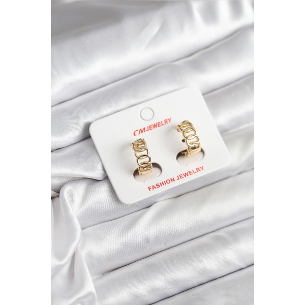14K Gold Renk Kaplama Samanyolu Model CM Kadın Küpe - TJ-BKP11406