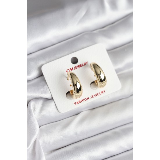 14K Gold Renk Kaplama Halka CM Kadın Küpe - TJ-BKP11426