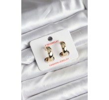 14K Gold Renk Kaplama Halka CM Kadın Küpe - TJ-BKP11430