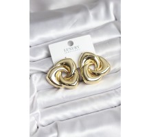 Pirinç Gold Renk Geometrik Vintage Kadın Küpe - TJ-BKP11437