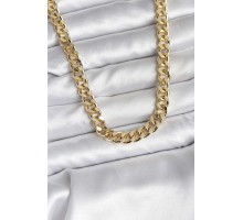 14K Gold Renk Kaplama Kalın Zincir Model CM Kadın Kolye - TJ-BKO10731