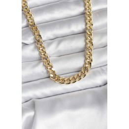 14K Gold Renk Kaplama Kalın Zincir Model CM Kadın Kolye TJ-BKO10731
