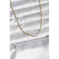 14K Gold Renk Kaplama Ezme Zincir Model CM Kadın Kolye TJ-BKO10733