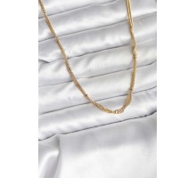 14K Gold Renk Kaplama Topçuk Zincirli Model CM Kadın Kolye - TJ-BKO10734