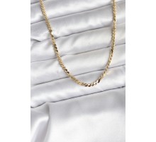 14K Gold Renk Kaplama Ezme Yılan Zincir Model CM Kadın Kolye - TJ-BKO10735