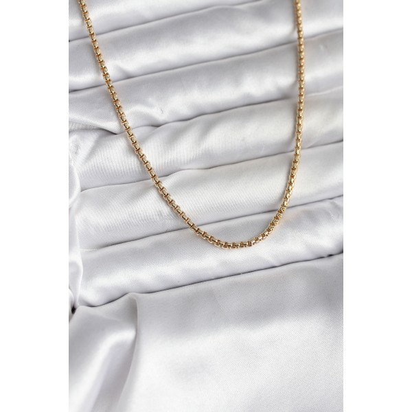14K Gold Renk Kaplama Zincir Model CM Kadın Kolye - TJ-BKO10737