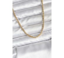 14K Gold Renk Kaplama Boru Zincir Model CM Kadın Kolye - TJ-BKO10740