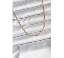 14K Gold Renk Kaplama İnce Zincir Model CM Kadın Kolye - TJ-BKO10741