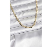 14K Gold Renk Kaplama Plaka Ezme Model Zincirli CM Kadın Kolye - TJ-BKO10743