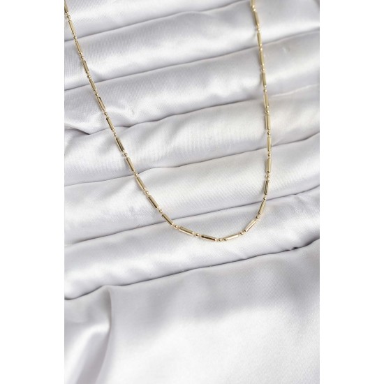 14K Gold Renk Kaplama Zincir Model CM Kadın Kolye - TJ-BKO10746