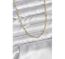 14K Gold Renk Kaplama Kuşgözü Zincir Model Pirinç CM Kadın Kolye - TJ-BKO10749