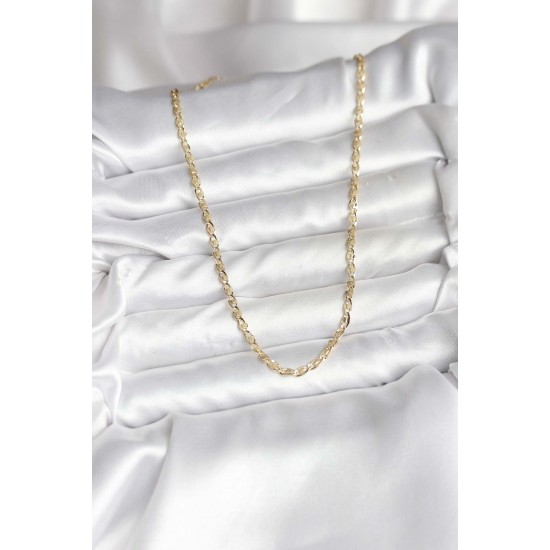 14K Gold Renk Kaplama Ezme Plaka Model CM Kadın Kolye - TJ-BKO10750