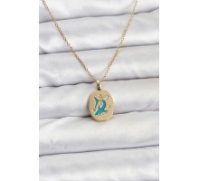 316L Çelik Zincir Gold Renk Shark Figür Kadın Kolye - TJ-BKO10753