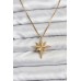 316L Çelik Zincir Gold Renk Kutup Yıldızı Model 60 cm Zincir Kadın Kolye - TJ-BKO10759