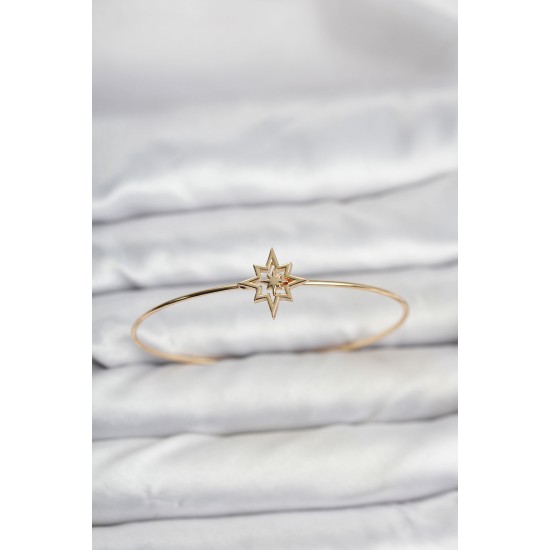 Kutup Yıldızı Model Gold Renk Bileklik - TJ-BB8144