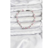 Kare Zirkon Taşlı Gümüş Renk Kadın Bileklik - TJ-BB8147