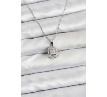 316L Çelik Zincir Gümüş Renk Baget Model Kadın Kolye - TJ-BKO10764