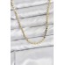 316L Çelik Zincir Gold Renk Ezme Zincir Model 65 cm Kadın Kolye - TJ-BKO10778