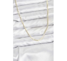 316L Çelik Gold Renk İnce Ezme Zincir Kadın Kolye - TJ-BKO10791