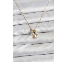 Gold Renk Pirinç Minimal Kelebek Charmlı Kadın Kolye - TJ-BKO10796