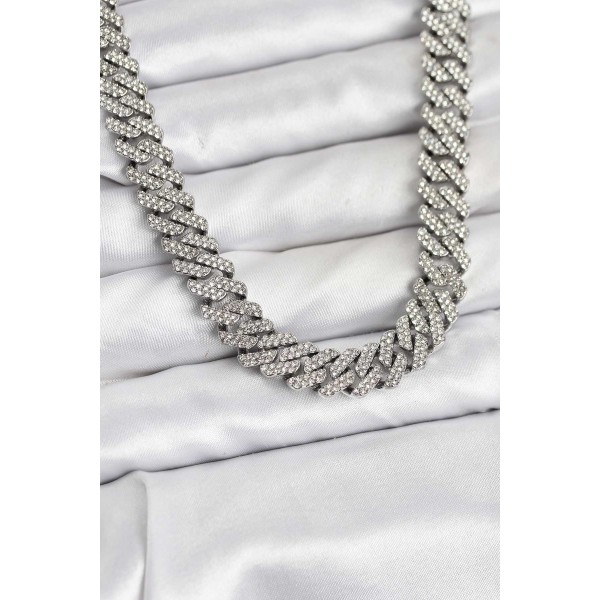 Pirinç Cuba Chain Gurmet Model Kolye - TJ-BKO10809