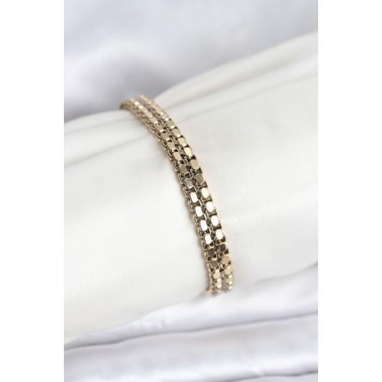 316L Çelik Gold Renk Kadın Bileklik - TJ-BB8151