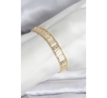 316L Çelik Gold Renk Labirent Model Kadın Bileklik - TJ-BB8158