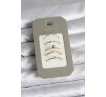 Pirinç Gold Renk 5'li Yüzük Seti - TJ-BYK3924