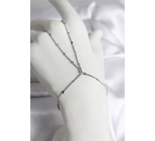 316L Çelik Gümüş Renk Parçalı Ezme Zincir Model Kadın Şahmeran - TJ-SN727