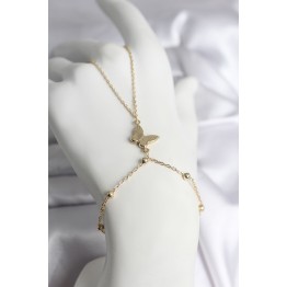 316L Çelik Gold Renk Kelebek Model Kadın Şahmeran - TJ-SN732