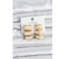 Krem Renk Pirinç Vintage Kadın Küpe - TJ-BKP11492