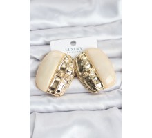 Krem Renk Pirinç Vintage Kadın Küpe - TJ-BKP11499