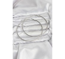 316L Çelik Gümüş Renk 75 mm Halka Küpe - TJ-BKP11509