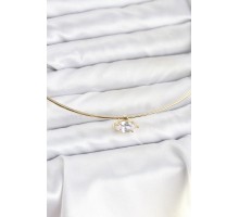 Pirinç Gold Renk Choker Model Zirkon Taşlı Kadın Kolye - TJ-BKO10817