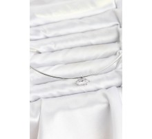 Pirinç Gümüş Renk Choker Model Zirkon Taşlı Kadın Kolye - TJ-BKO10816