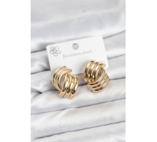 316L Çelik Gold Renk Vintage Kadın Küpe - TJ-BKP11577