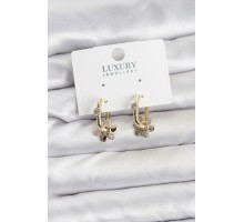 Zirkon Taşlı Pirinç Kadın Göçmen Küpesi - TJ-BKP11599