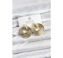 Gold Renk Pirinç Vintage Kadın Küpe - TJ-BKP11604