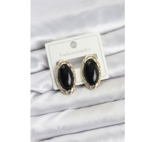 Siyah Badem Model Vintage Kadın Küpe - TJ-BKP11609
