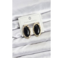 Siyah Badem Model Vintage Kadın Küpe - TJ-BKP11609