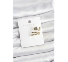 Gold Renk Zirkon Taşlı Pirinç Kıkırdak Küpe - TJ-BKP11613