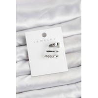 Gümüş Renk Zirkon Taşlı Pirinç Kıkırdak Küpe TJ-BKP11614